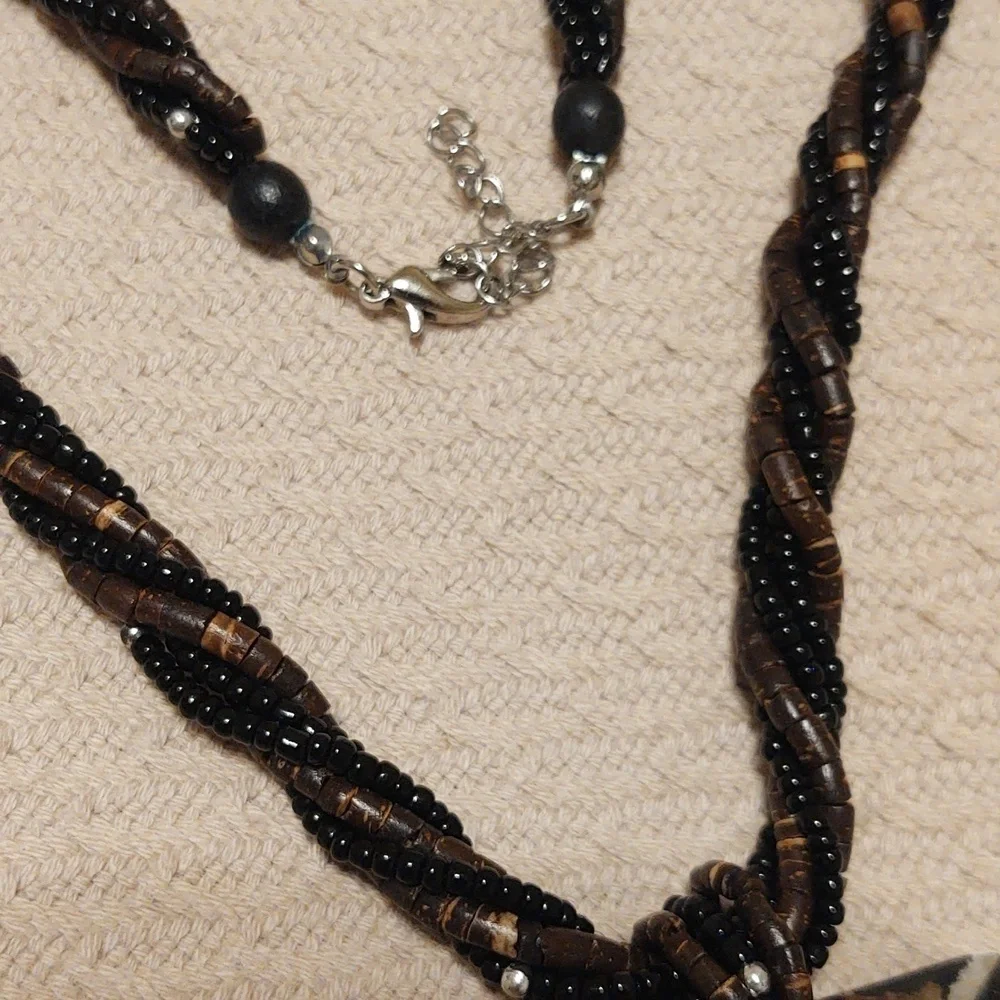 Animal Print Beaded Necklace